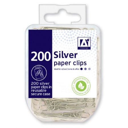 A* Stationery Paper Clips Box of 200