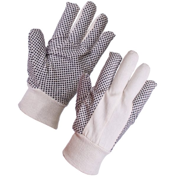 Supertouch Cotton Drill Polka Dot Gloves