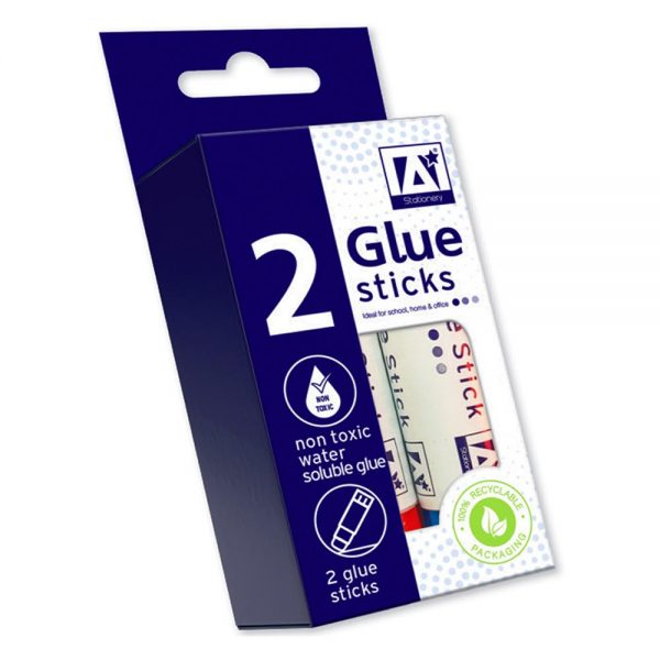 A* Stationery Glue Sticks Twist Up Pack of 2