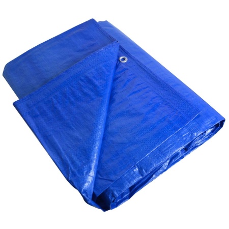 Brawny Waterproof Tarpaulin - 7m x 9m - Eyelets - Blue