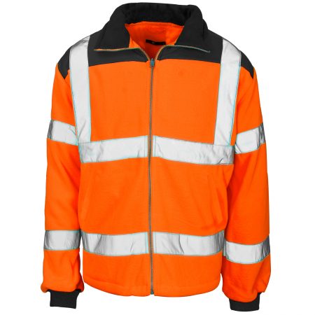 Supertouch Hi Vis Orange Rain Patch Fleece Jacket