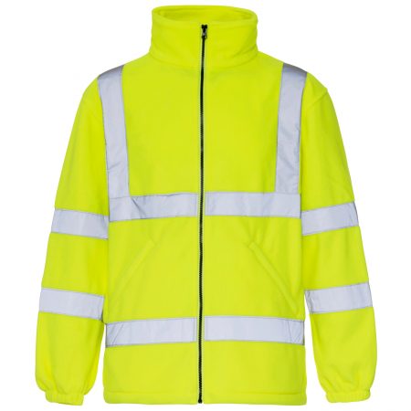 Supertouch Hi Vis Yellow Fleece Jacket - XL