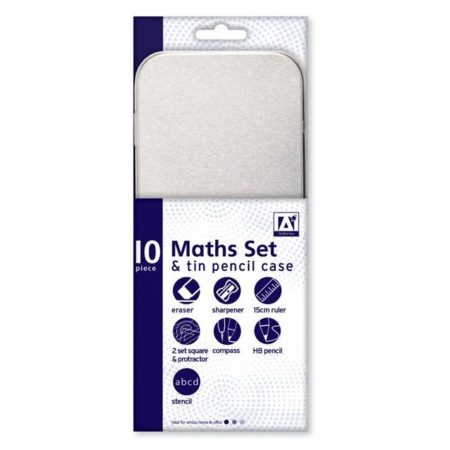 U. Maths Set & Pencil With Tin Case