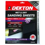 Dekton Sand Sheet WET/ DRY 280x230mm Assorted, 80, 320 and 600 Grit
