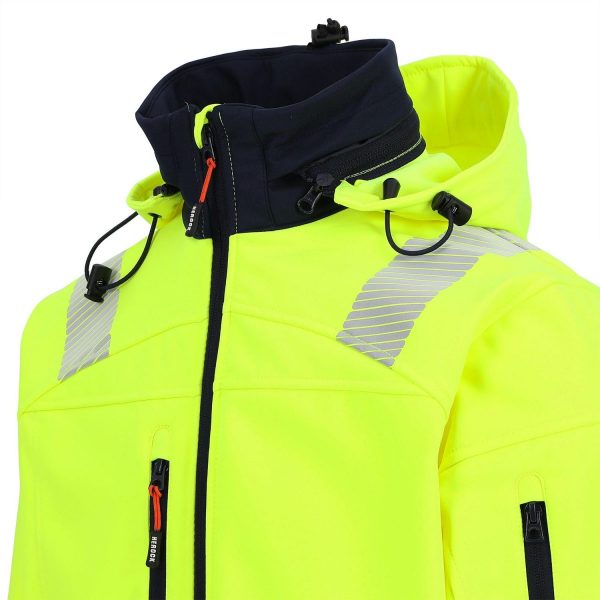Herock Gregor Hi Vis Softshell Jacket (Yellow / Navy)