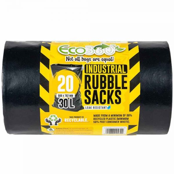 20 ECO 360 Industrial Rubble Sacks- 506mm x 672mm - 30L