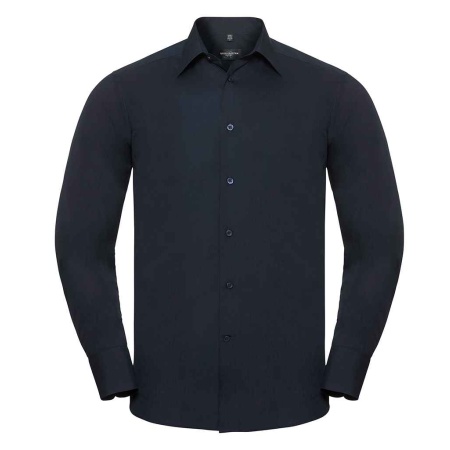 Russell Collection Long Sleeve Tailored Poplin Shirt