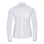 Russell Collection Ladies Long Sleeve Easy Care Cotton Poplin Shirt