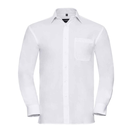 Russell Collection Long Sleeve Easy Care Cotton Poplin Shirt
