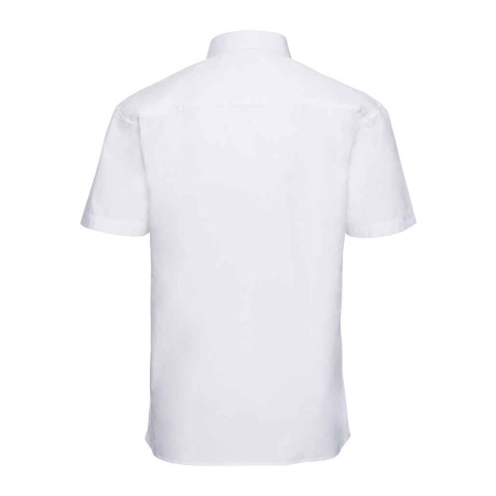 Russell Collection Short Sleeve Easy Care Cotton Poplin Shirt