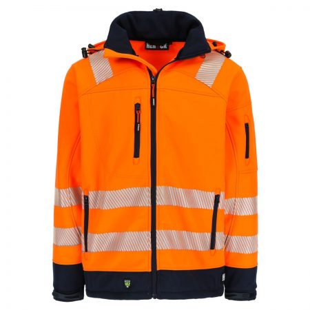 Herock Gregor Hi Vis Softshell Jacket (Orange / Navy)