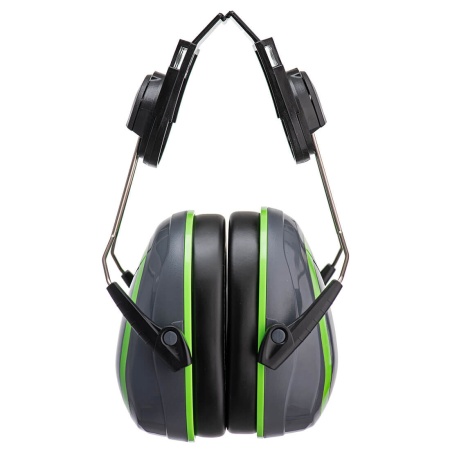 Portwest HV Extreme Ear Defenders Low Clip-On Grey/Green PW75