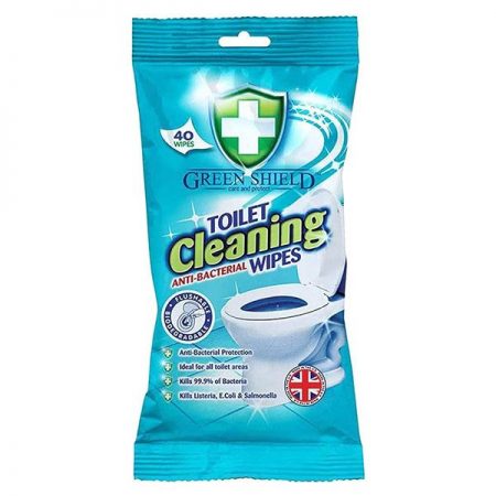 Greenshield Anti-Bac Large Toilet Cleaning Wipes 40 Wipes