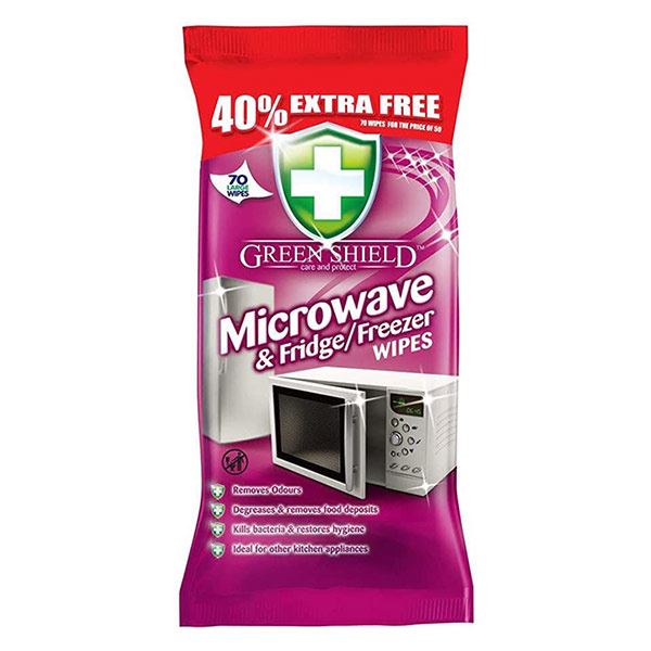 Greenshield Anti-Bac Microwave & Fridge/ Freezer Wipes 70 Sheets