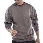click-workwear-polycotton-sweatshirt-jumper-grey