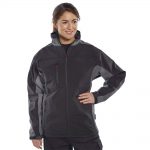click workwear softshell jacket in black and grey
