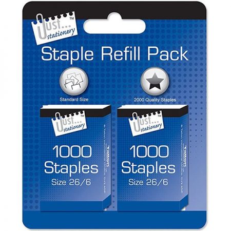Just Stationery 2 x 1000 No 26 Staples