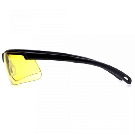pyramex ever-lite lightweight sports style safety glasses with amber anti fog lens side view