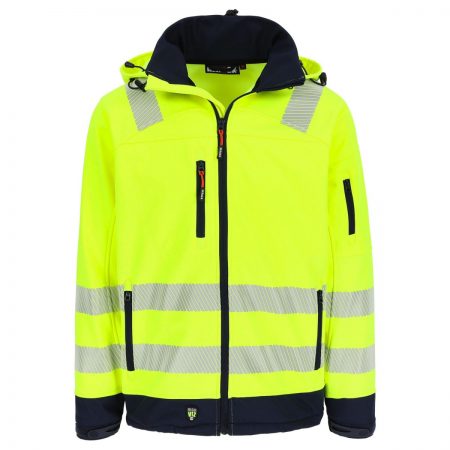Herock Gregor Hi Vis Softshell Jacket (Yellow / Navy)