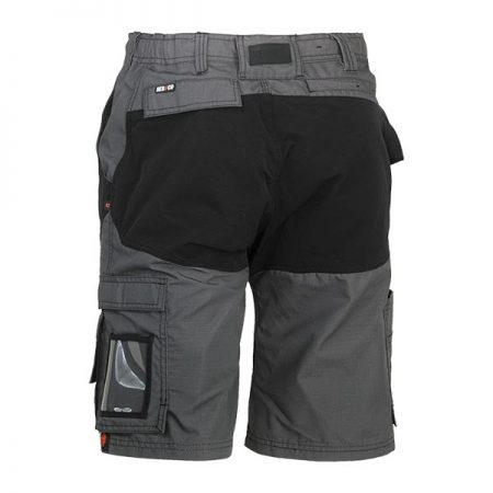 herock hespar work shorts in grey and black reverse