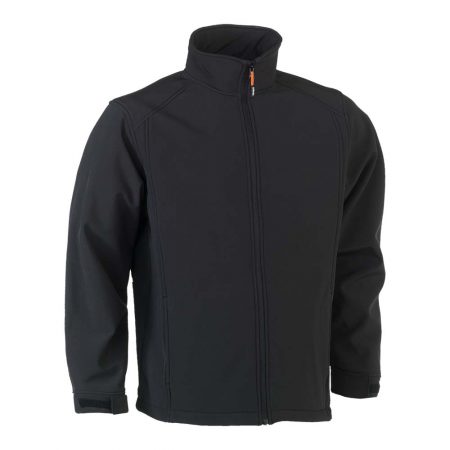 herock julius softshell zip-up black jacket