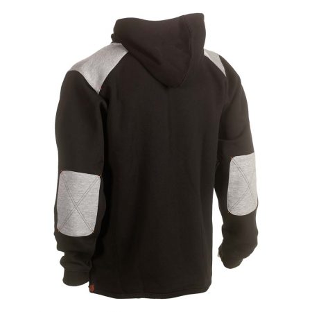 herock juno zip-front hoodie in black reverse