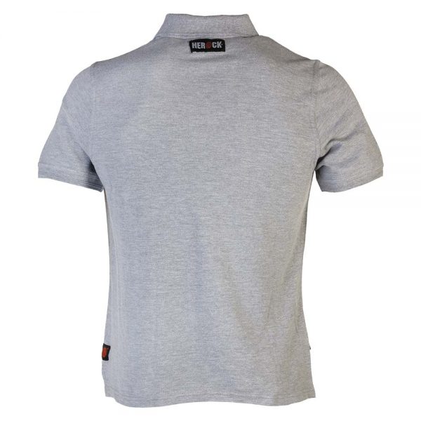 herock levi polo shirt in light grey reverse