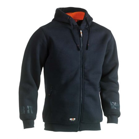 herock odsseus fleece lined hoodie in navy