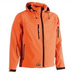 herock poseidon softshell zip-front jacket in orange