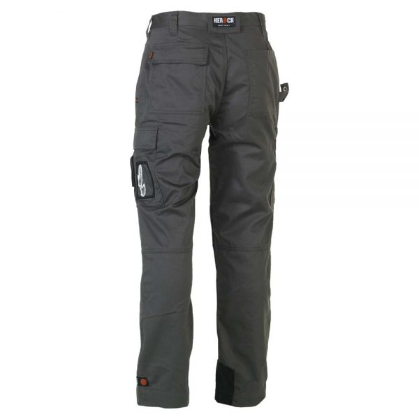 herock titan grey workwear trousers reverse