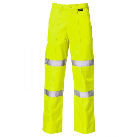 Supertouch Hi Vis Yellow 2 Band Ballistic Trousers - 32R