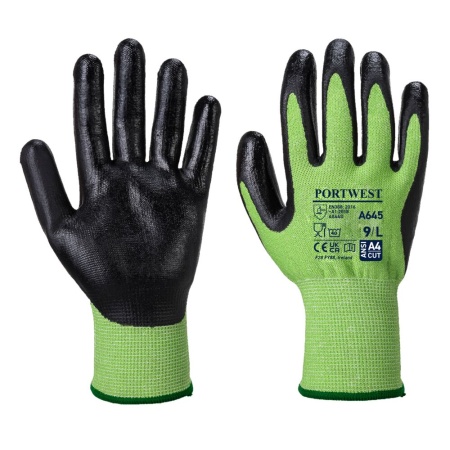 Portwest Green Cut Glove - Nitrile Foam
