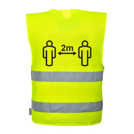 Portwest Hi-Vis Social Distancing Vest 2m Yellow C406