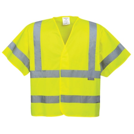 Portwest Hi-Vis Short Sleeved Vest Yellow C471