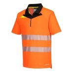 Portwest DX4 Hi-Vis Zip Polo Shirt Short Sleeve