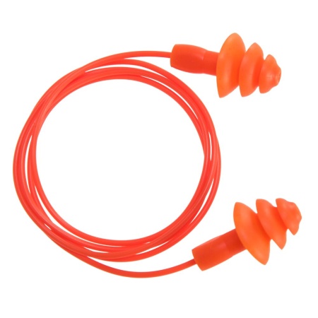 Portwest Reusable Corded TPR Ear Plugs Orange EP04