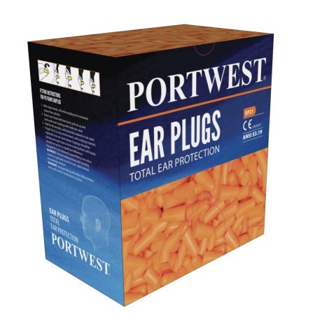 Portwest Ear Plug Dispenser Refill Pack Orange EP21