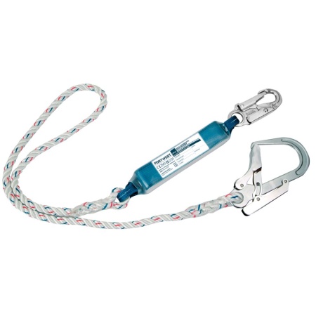 Portwest Single 1.8m Lanyard With Shock Absorber White FP23
