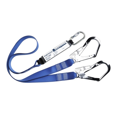 Portwest Double Webbing 1.8m Lanyard With Shock Absorber Royal Blue FP51