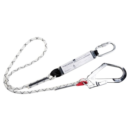 Portwest Single Kernmantle 1.8m Lanyard With Shock Absorber White FP56