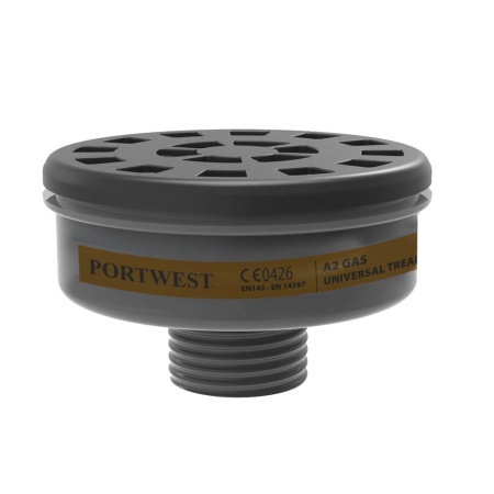 Portwest A2 Gas Filter Universal Thread Black P906