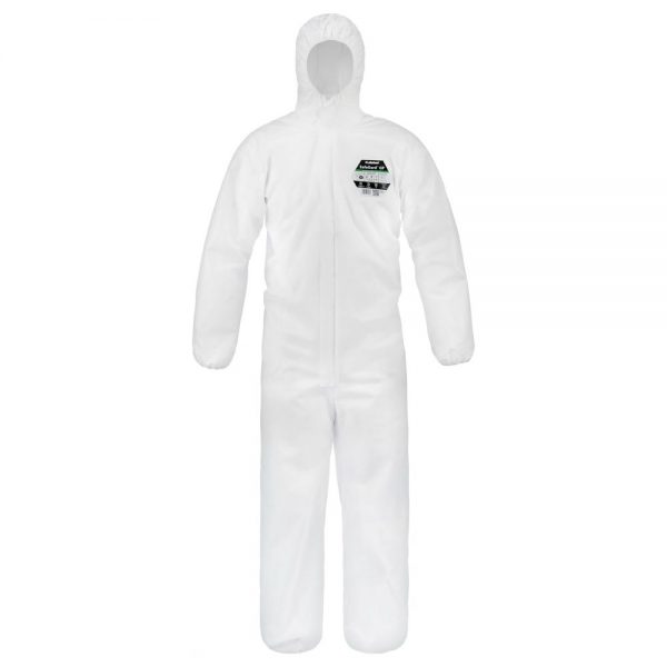 SafeGard® GP White Coverall with Hood