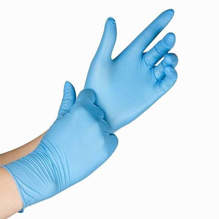 safetouch nitrile gloves in blue