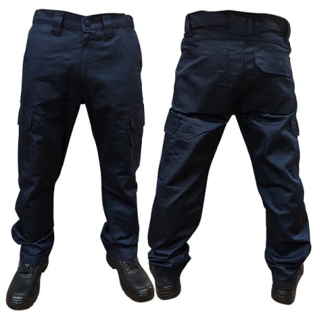 supertouch combat trousers with knee pad pockets in navy