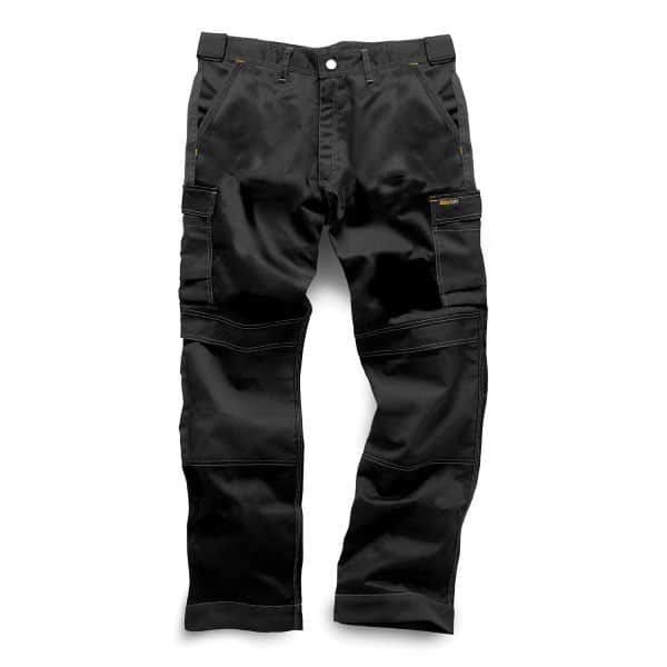 standsafe work combat trousers with knee pad pockets in black