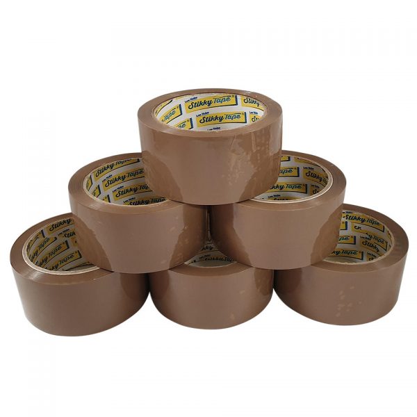 Large Brown Tape Roll 48mm x 66m Low Noise Packing Mailing Dispatch 